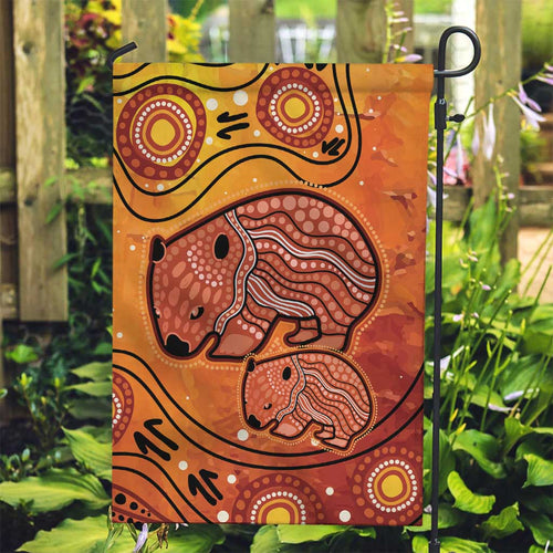 Australia Wombat Garden Flag Indigenous Art