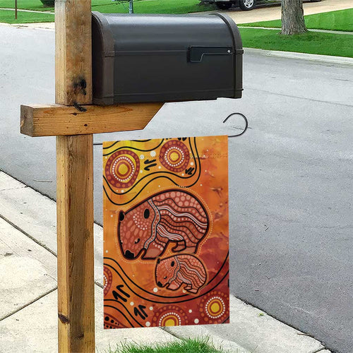 Australia Wombat Garden Flag Indigenous Art
