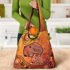 Australia Wombat Grocery Bag Indigenous Art