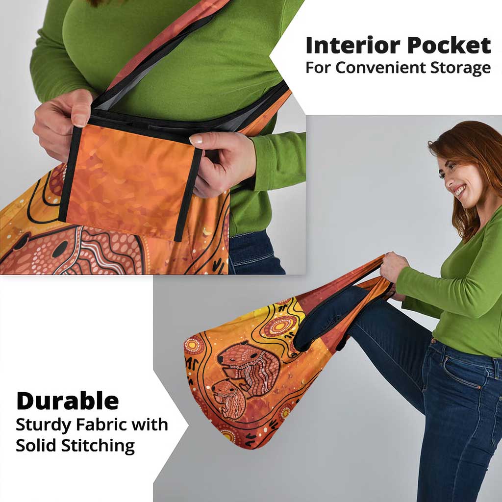 Australia Wombat Grocery Bag Indigenous Art