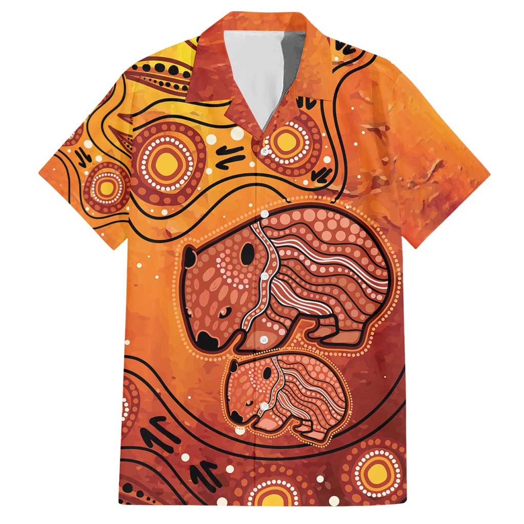 Australia Wombat Hawaiian Shirt Indigenous Art