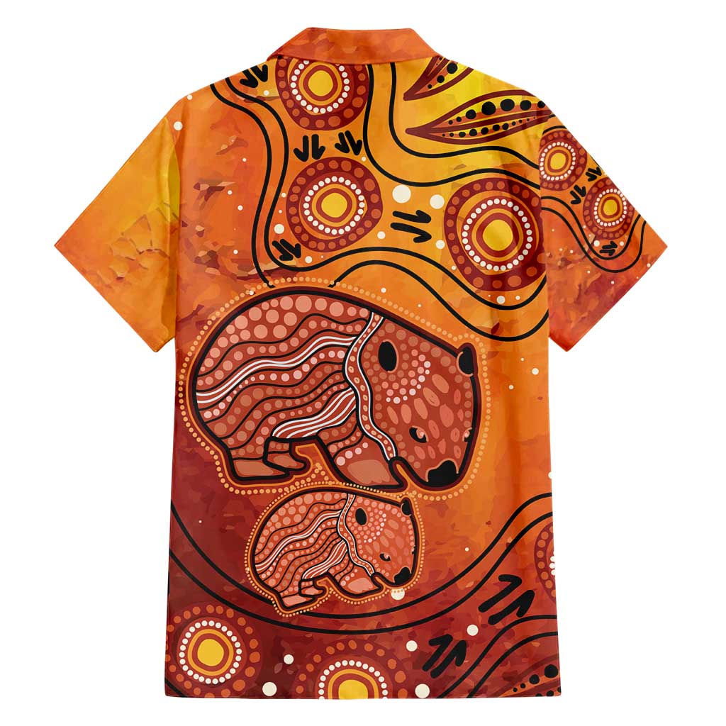 Australia Wombat Hawaiian Shirt Indigenous Art
