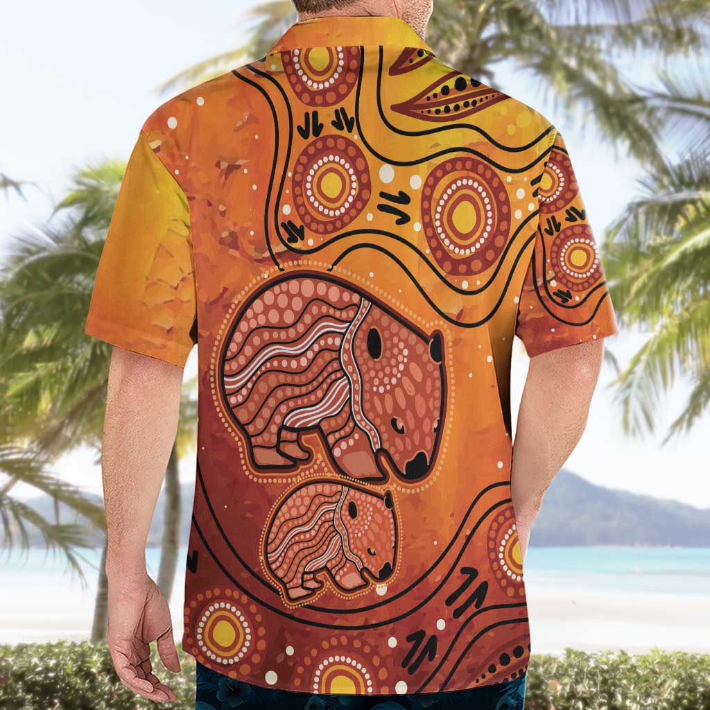 Australia Wombat Hawaiian Shirt Indigenous Art