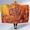 Australia Wombat Hooded Blanket Indigenous Art