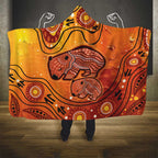 Australia Wombat Hooded Blanket Indigenous Art