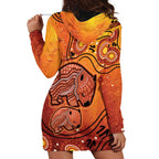 Australia Wombat Hoodie Dress Indigenous Art