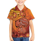 Australia Wombat Kid Hawaiian Shirt Indigenous Art
