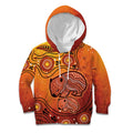 Australia Wombat Kid Hoodie Indigenous Art