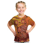 Australia Wombat Kid T Shirt Indigenous Art