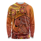 Australia Wombat Long Sleeve Shirt Indigenous Art
