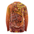 Australia Wombat Long Sleeve Shirt Indigenous Art