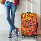 Australia Wombat Luggage Cover Indigenous Art