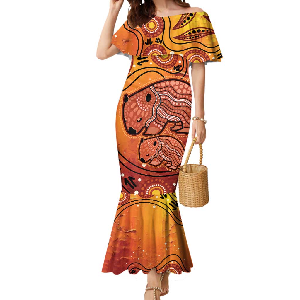Australia Wombat Mermaid Dress Indigenous Art
