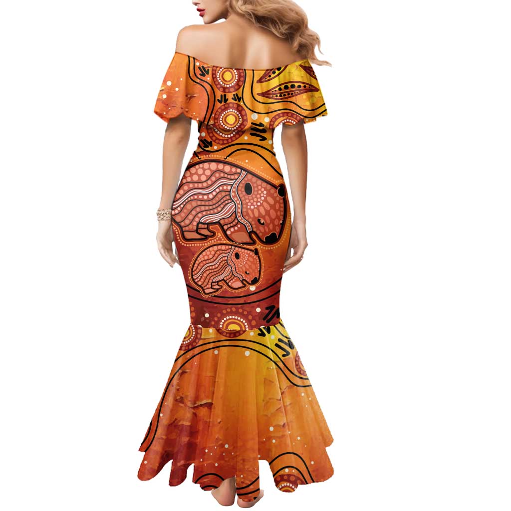 Australia Wombat Mermaid Dress Indigenous Art