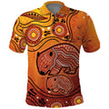Australia Wombat Polo Shirt Indigenous Art