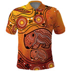 Australia Wombat Polo Shirt Indigenous Art