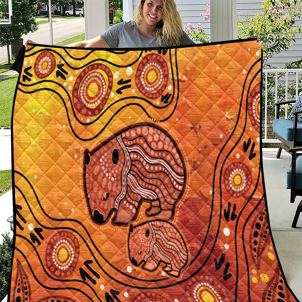 Australia Wombat Quilt Indigenous Art