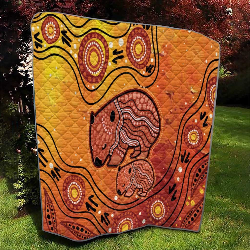 Australia Wombat Quilt Indigenous Art