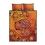 Australia Wombat Quilt Bed Set Indigenous Art