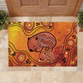Australia Wombat Rubber Doormat Indigenous Art