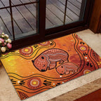 Australia Wombat Rubber Doormat Indigenous Art