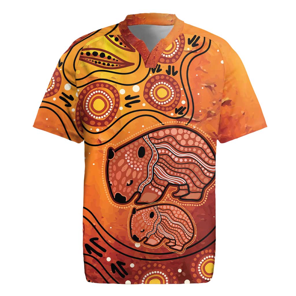 Australia Wombat Rugby Jersey Indigenous Art