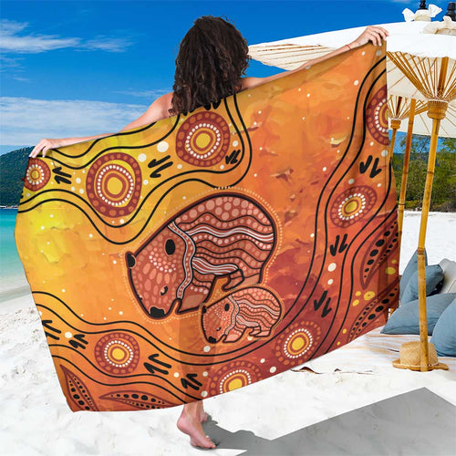 Australia Wombat Sarong Indigenous Art