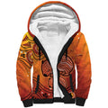 Australia Wombat Sherpa Hoodie Indigenous Art