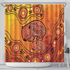 Australia Wombat Shower Curtain Indigenous Art