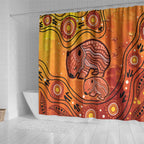 Australia Wombat Shower Curtain Indigenous Art