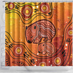 Australia Wombat Shower Curtain Indigenous Art