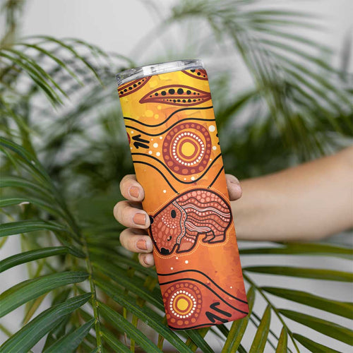 Australia Wombat Skinny Tumbler Indigenous Art