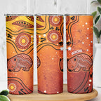 Australia Wombat Skinny Tumbler Indigenous Art
