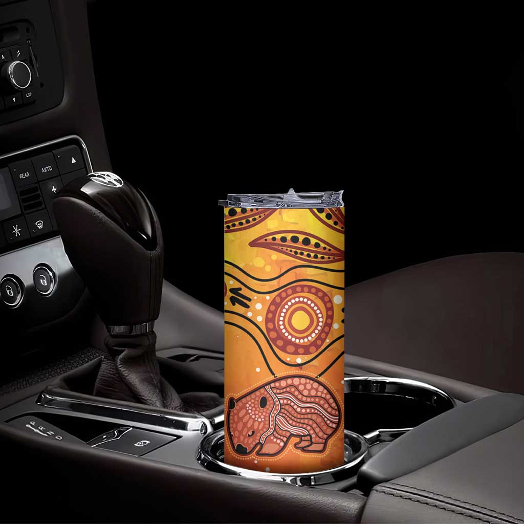 Australia Wombat Skinny Tumbler Indigenous Art
