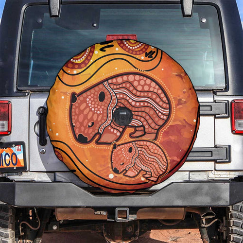 Australia Wombat Spare Tire Cover Indigenous Art