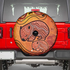 Australia Wombat Spare Tire Cover Indigenous Art