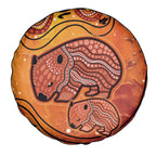 Australia Wombat Spare Tire Cover Indigenous Art