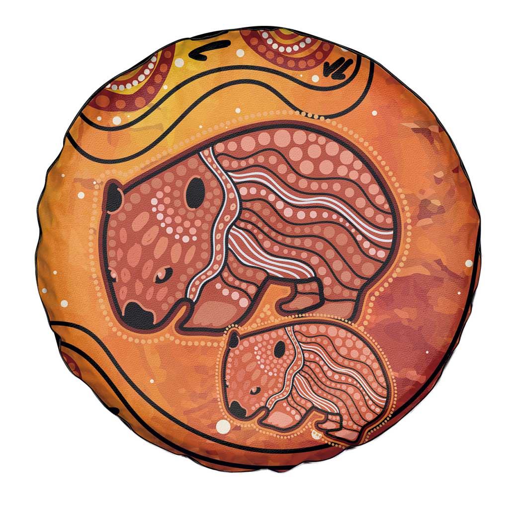 Australia Wombat Spare Tire Cover Indigenous Art