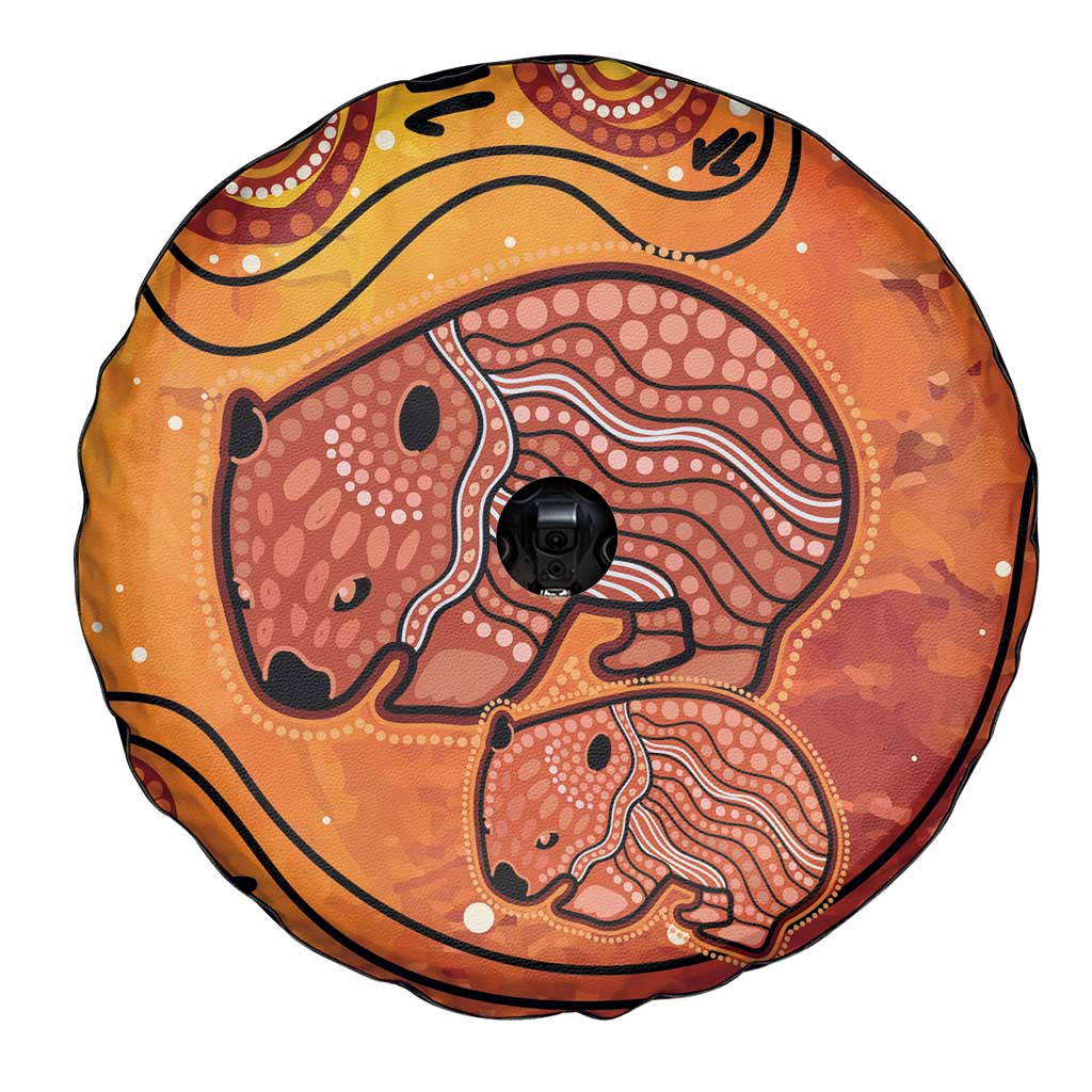 Australia Wombat Spare Tire Cover Indigenous Art