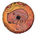 Australia Wombat Spare Tire Cover Indigenous Art