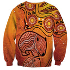 Australia Wombat Sweatshirt Indigenous Art