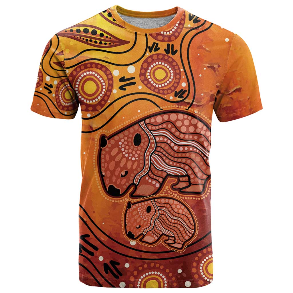 Australia Wombat T Shirt Indigenous Art