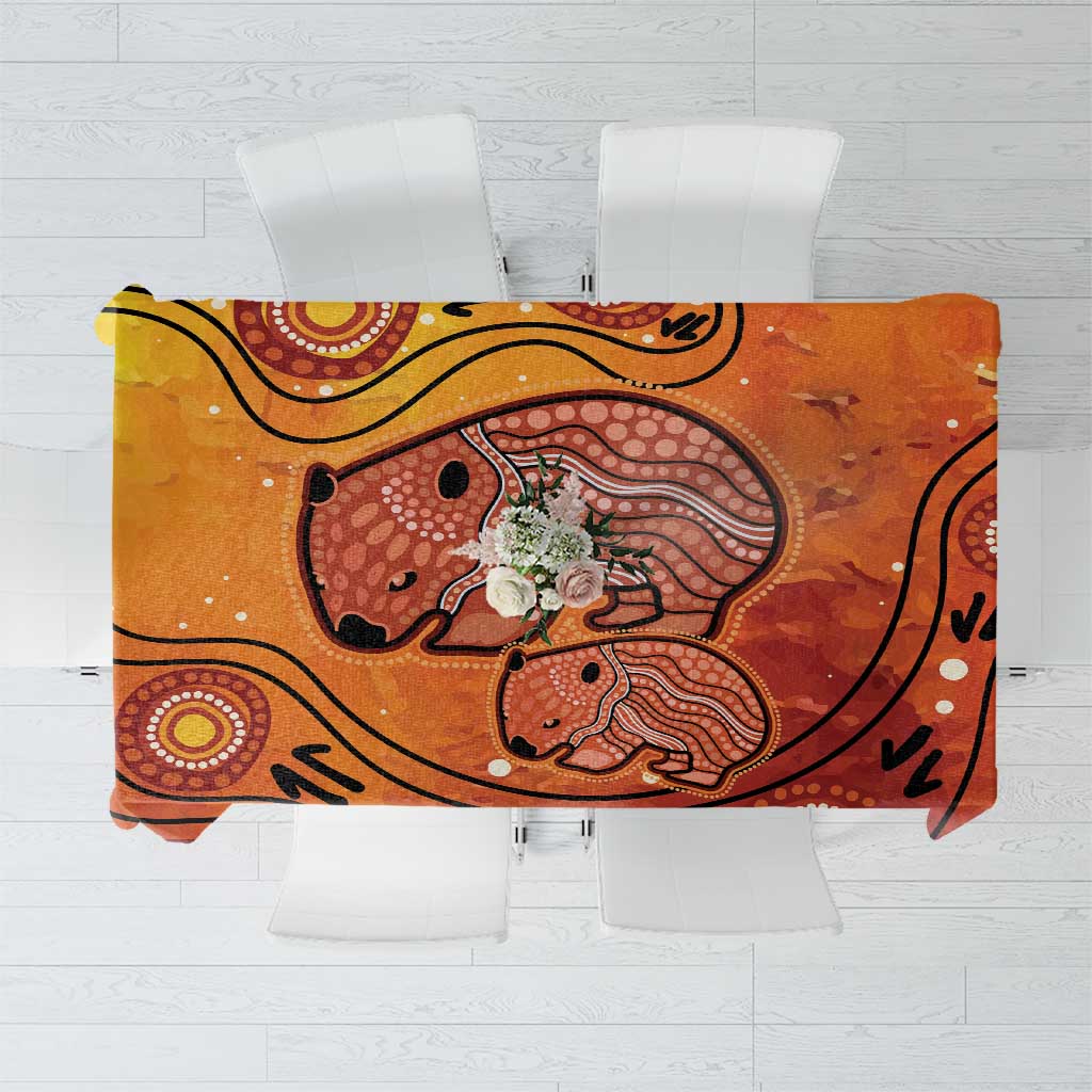 Australia Wombat Tablecloth Indigenous Art