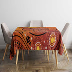 Australia Wombat Tablecloth Indigenous Art