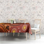 Australia Wombat Tablecloth Indigenous Art