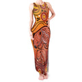 Australia Wombat Tank Maxi Dress Indigenous Art
