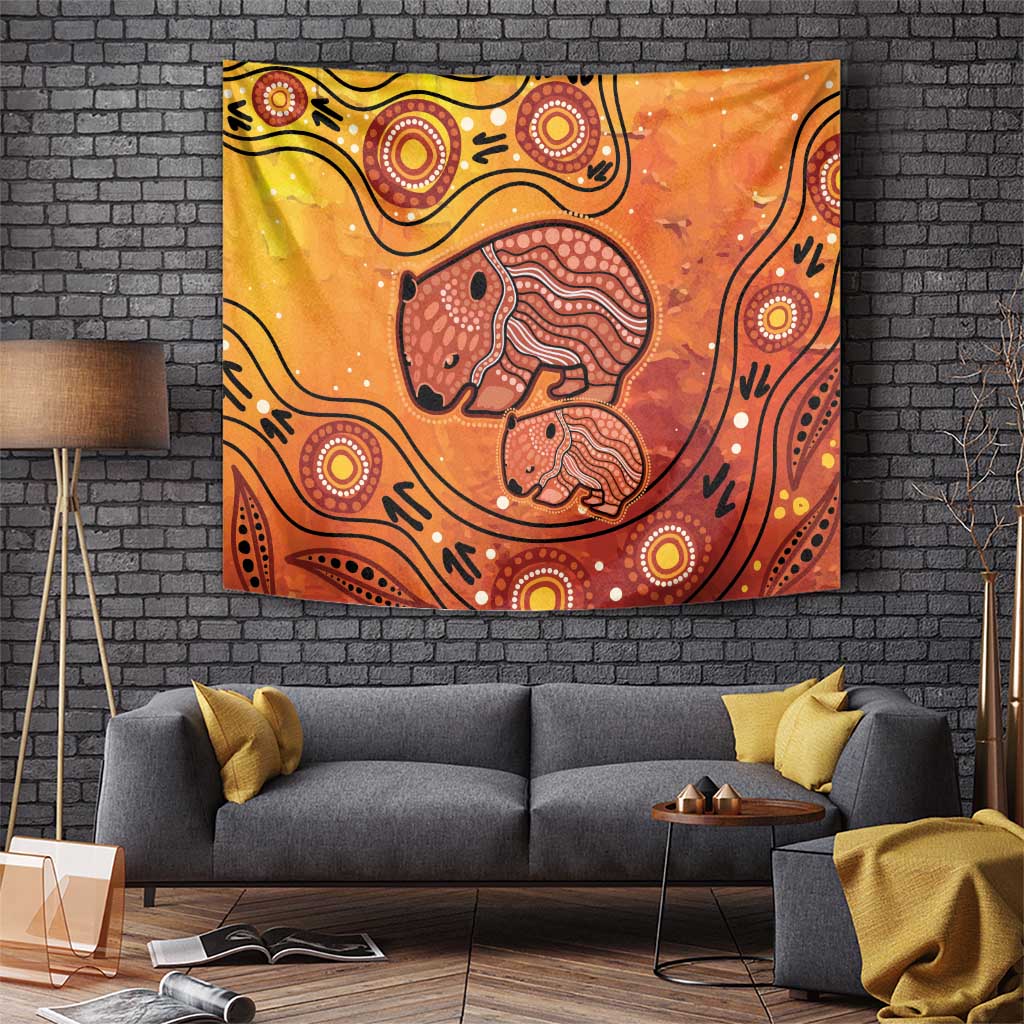 Australia Wombat Tapestry Indigenous Art