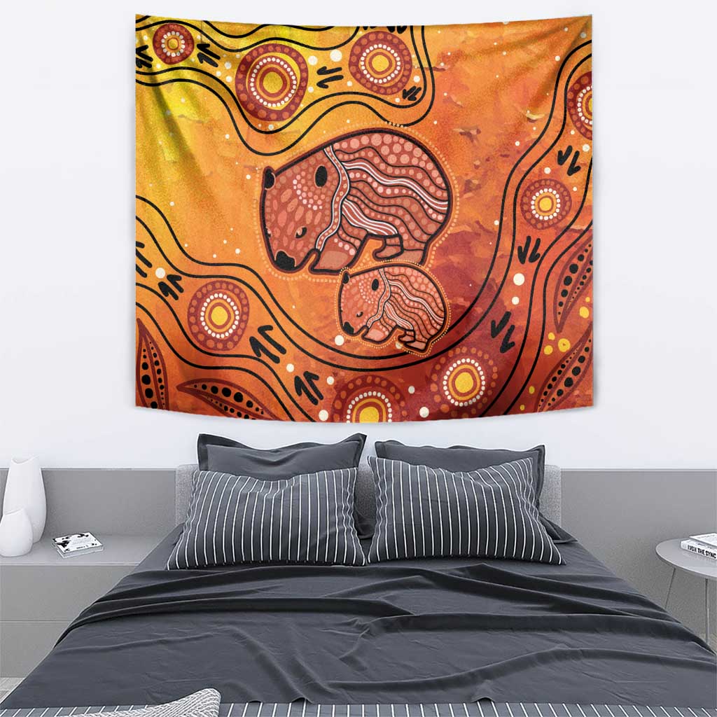 Australia Wombat Tapestry Indigenous Art