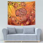 Australia Wombat Tapestry Indigenous Art