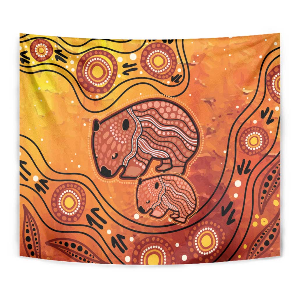 Australia Wombat Tapestry Indigenous Art